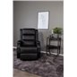 Bengt Recliner with Ottoman, Black PU