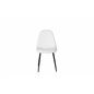 Polar Fluff Dining Chair - Black Legs - White Teddy