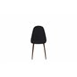 Polar Dining Chair - Walnut Legs - Black Fabric