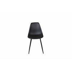 Polar Plastic Dining Chair - Black Legs / Black Plastic