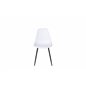 Polar Plastic Dining Chair - Black Legs / White Plastic