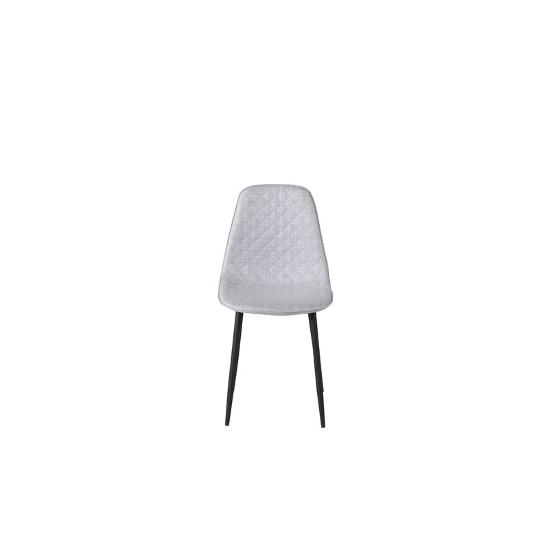 Polar Diamond Dining Chair - Black Legs - Grey Fabric