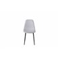 Polar Diamond Dining Chair - Black Legs - Grey Fabric