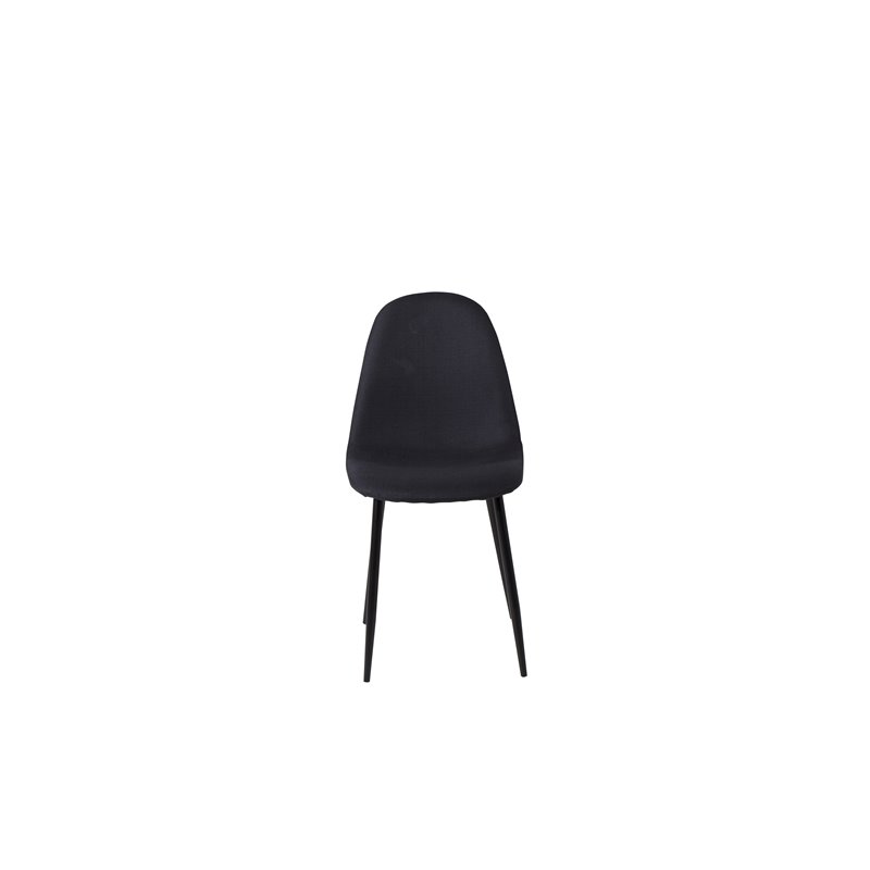 Polar Dining Chair - Black Legs - Black Fabric