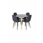 Polar Dining Chair - Black Legs - Black Fabric