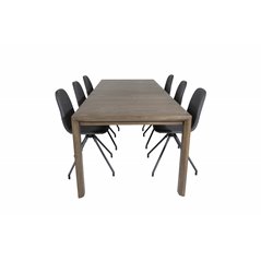 Polar Dining Chair with Spin function - black Legs - Black PU - Black Stitches