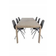 Polar Dining Chair with Spin function - black Legs - Black PU - Black Stitches