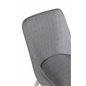 Plaza Dining chair - White legs - Light Grey Fabric