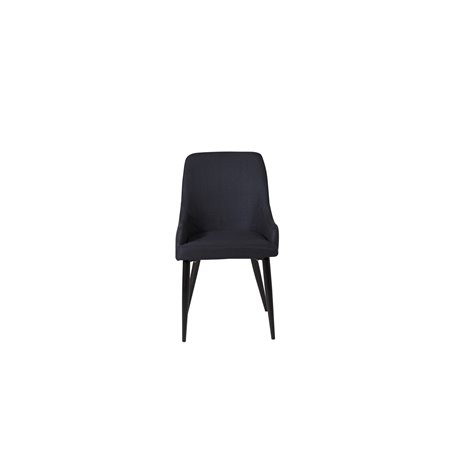 Plaza Dining Chair - Black Legs - Black Fabric