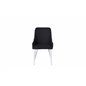 Plaza Dining Chair - White Legs - Black Fabric