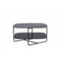 un-line Sofa Table - Black / Smoked Glass / black Glass Marble Glass / Glass Marble