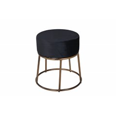 Pippi Pouf - Distressed Copper / Black Velvet