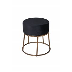 Peppi Pouf - Distressed Copper / Black Velvet