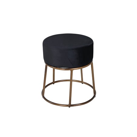 Pippi Pouf - Distressed Copper / Black Velvet