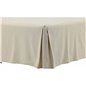 Kimmy Bedskirt Bomuld / linned streight - Beige / - 180 * 200