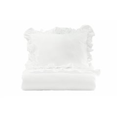 Levi Bed Set Cotton w ruffle - White / - 150*200