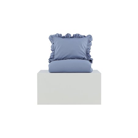 Levi Bed Set Cotton w ruffle - Blue - 150*200