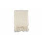 Stanly Throw poly/ribbon/tassels - White / - 130*170