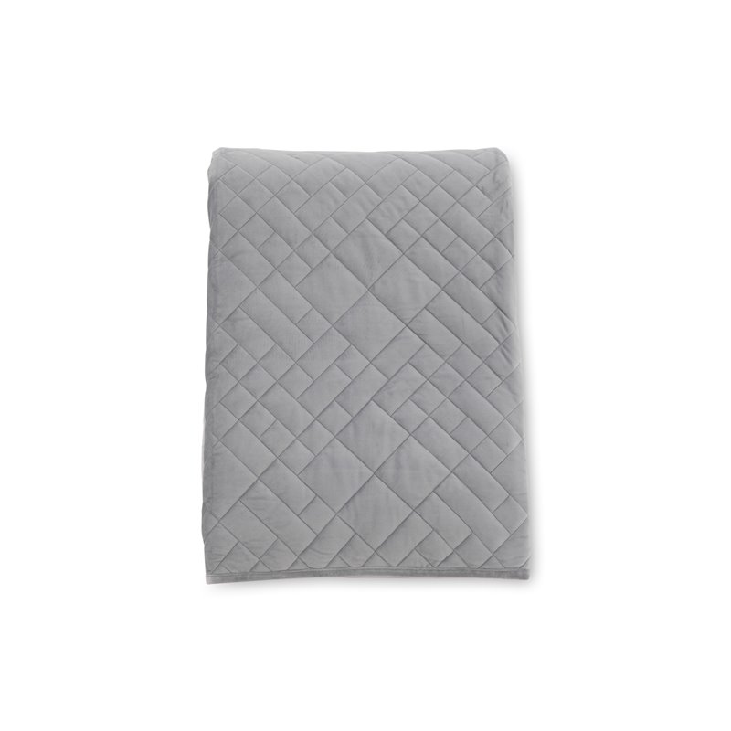 Jilly Bedspread Polyester/velvet/microfiber - Light grey / - 150*80