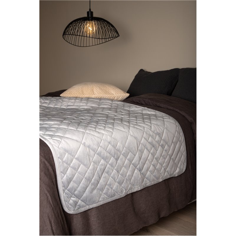 Jilly Bedspread Polyester/velvet/microfiber - Light grey / - 260*80