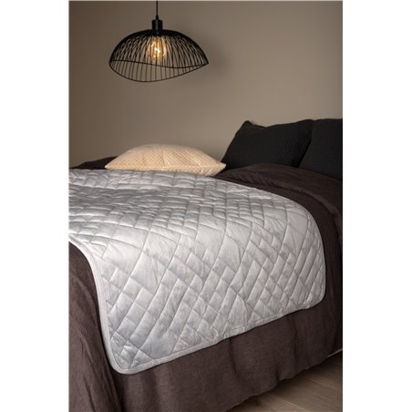 Jilly Bedspread Polyester/velvet/microfiber - Light grey / - 260*80