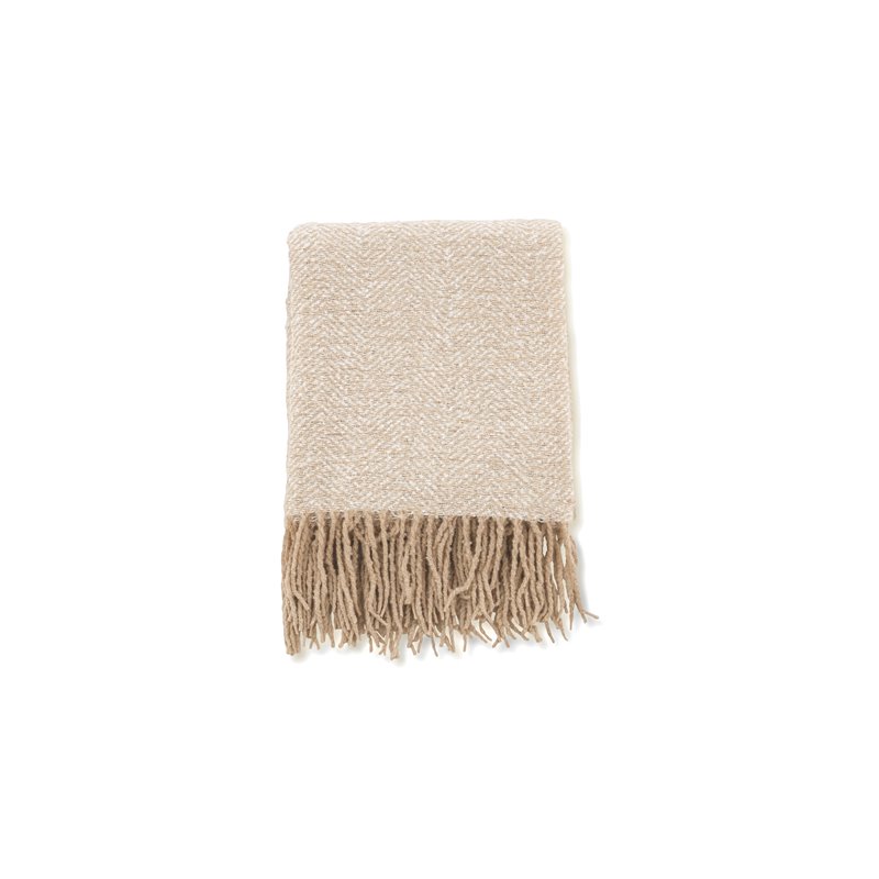 Toby Throw Polyesteri - beige / valkoinen / valkoinen - 130 * 170