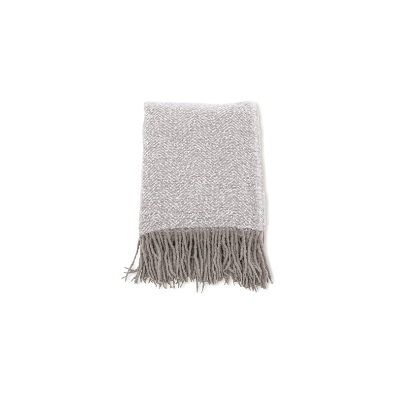 Toby Throw Polyester - Grey / White - 130*170