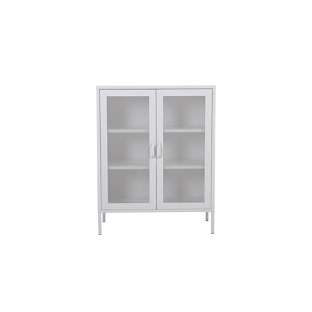 Low cabinet mesh doors - White