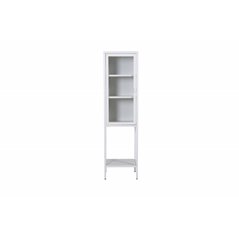 High Thin Cabinet w shelf - White