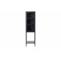 High Thin Cabinet w shelf - Black