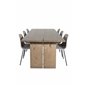 Logger Dining Table - Smoked Oak - 210 cm, Arctic Dining Chair - Black Legs - Khaki Plastic_6