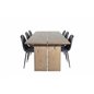 Logger Dining Table - Smoked Oak - 210 cm, Polar Dining Chair - Black / Black_6