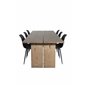 Logger Dining Table - Smoked Oak - 210 cm, Polar Plastic Dining Chair - Black Legs / Black Plastic_6