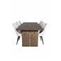 Logger Dining Table - Smoked Oak - 210 cm, Leone Dining Chair - Beige / Black_6