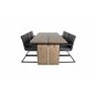 Logger Dining Table - Smoked Oak - 210 cm, Art Armchair - Black / Black_6