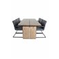 Logger Dining Table - Smoked Oak - 210 cm, Art Armchair - Black / Black_6