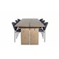 Logger Dining Table - Smoked Oak - 210 cm, Vault Dining Chair - Black Legs - Black Fabric_6