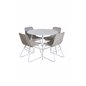 Plaza Round Table 100 cm - White top / White Legs, Cirebon Dining Chair - White Wash_4