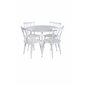 Plaza Round Table 100 cm - White top / White Legs, Mariannelund Windsor Chair - White_4