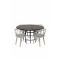 Copenhagen - Dining Table round - Black / Black, Bullerbyn Windsor Dining Chair - Grey_4