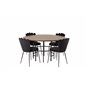 Copenhagen - Dining Table round - Brown / Black, Limhamn Light - Chair - Black Velvet_4