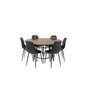 Copenhagen - Dining Table round - Brown / Black, Polar Dining Chair - Black / Black_6