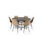 Copenhagen - Dining Table round - Black / Black, Bali dining chair - Nature / Black_6