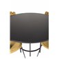 Copenhagen - Dining Table round - Black / Black, Limhamn Light - Chair - Gold Velvet_6