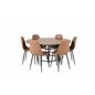 Copenhagen - Dining Table round - Brown / Black, Polar Dining Chair - Brown / Black _6