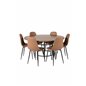 Copenhagen - Dining Table round - Brown / Black, Polar Dining Chair - Brown / Black _6