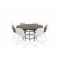 Copenhagen - Dining Table round - Black / Black, Cirebon Dining Chair - White Wash_6