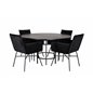 Copenhagen - Dining Table round - Black / Black+Pippi Chair - Black / Black Velvet_4