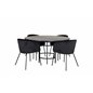 Copenhagen - Dining Table round - Black / Black+Berit Chair - Black / Black Velvet_4