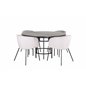 Copenhagen - Dining Table round - Black / Black+Berit Chair - Black / Light Grey Velvet_4